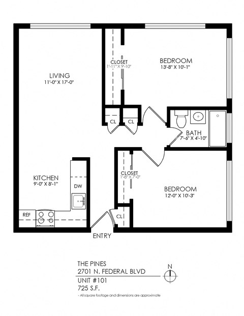 a floor plan of a house with a bedroom and a living room